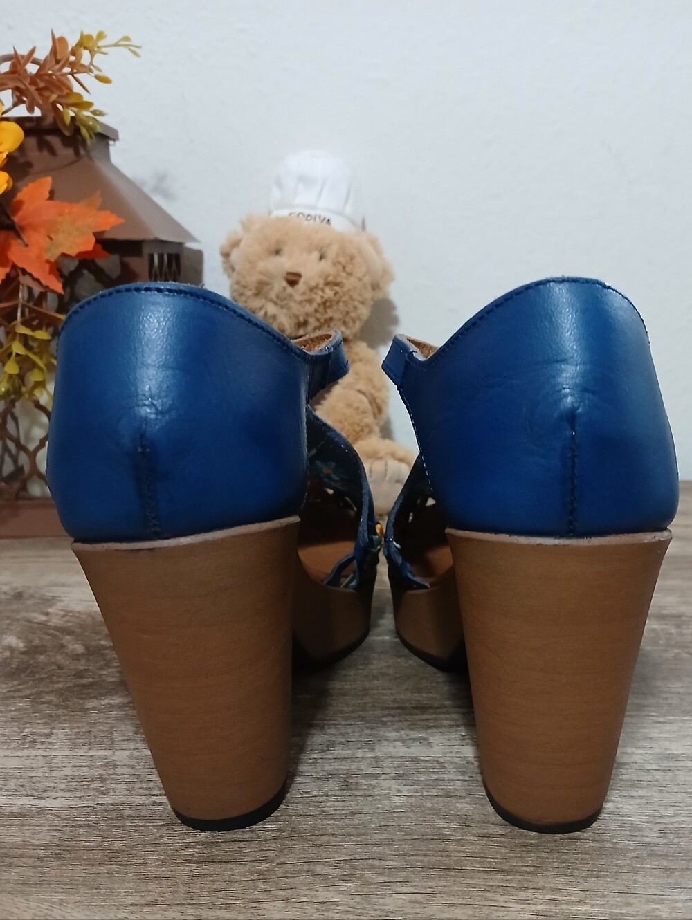Hand-made flower Platform Sandals Size 6 - Picture 4 of 5